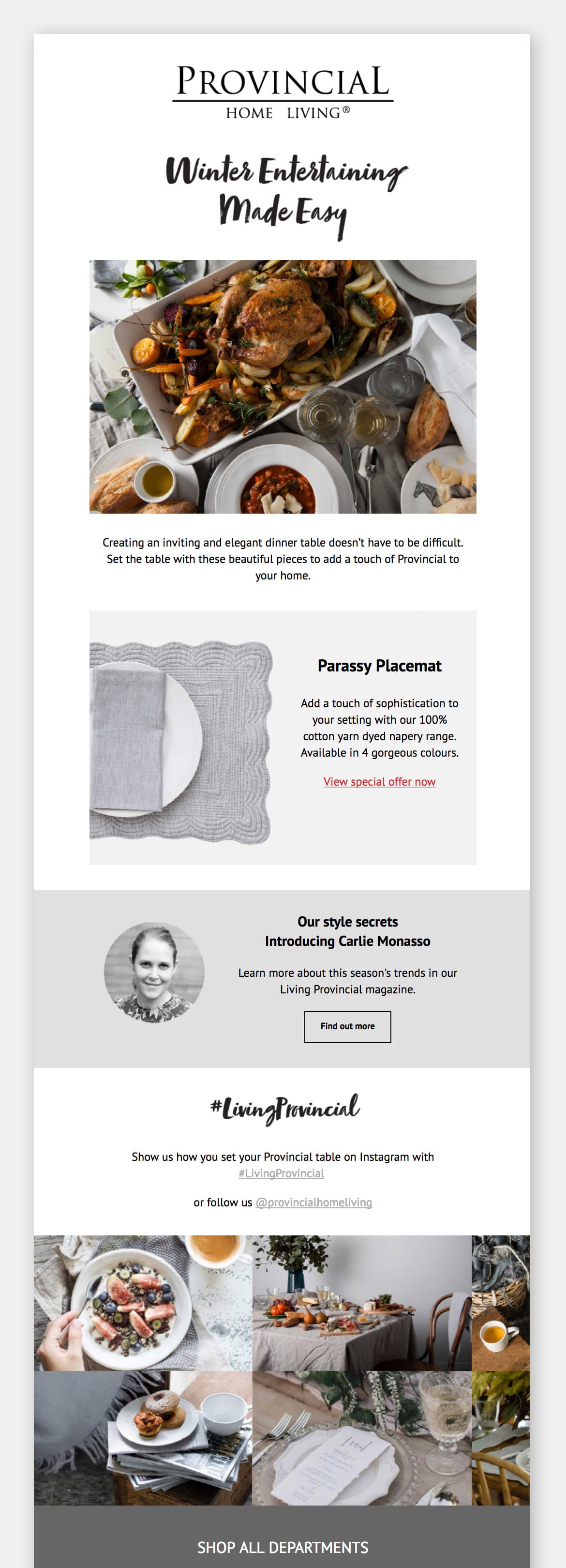 Provincial Home Living - eDM: Winter Entertaining Made Easy