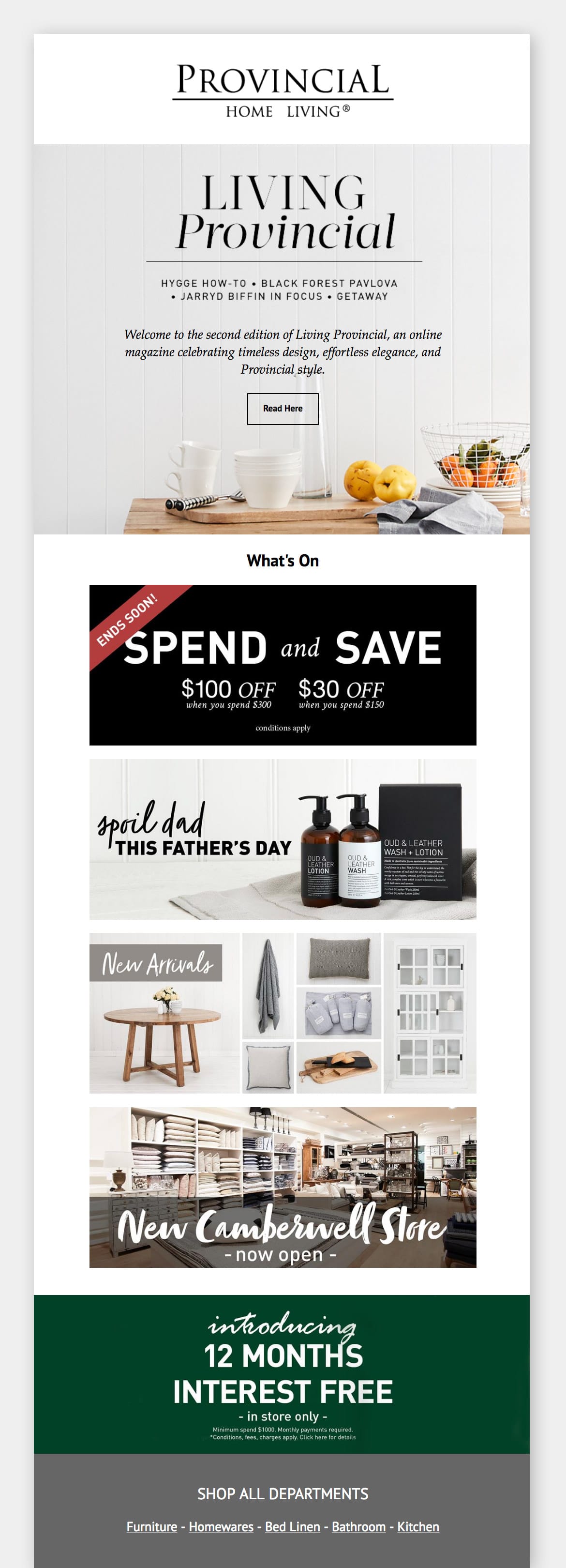 Provincial Home Living - eDM: Spend & Save