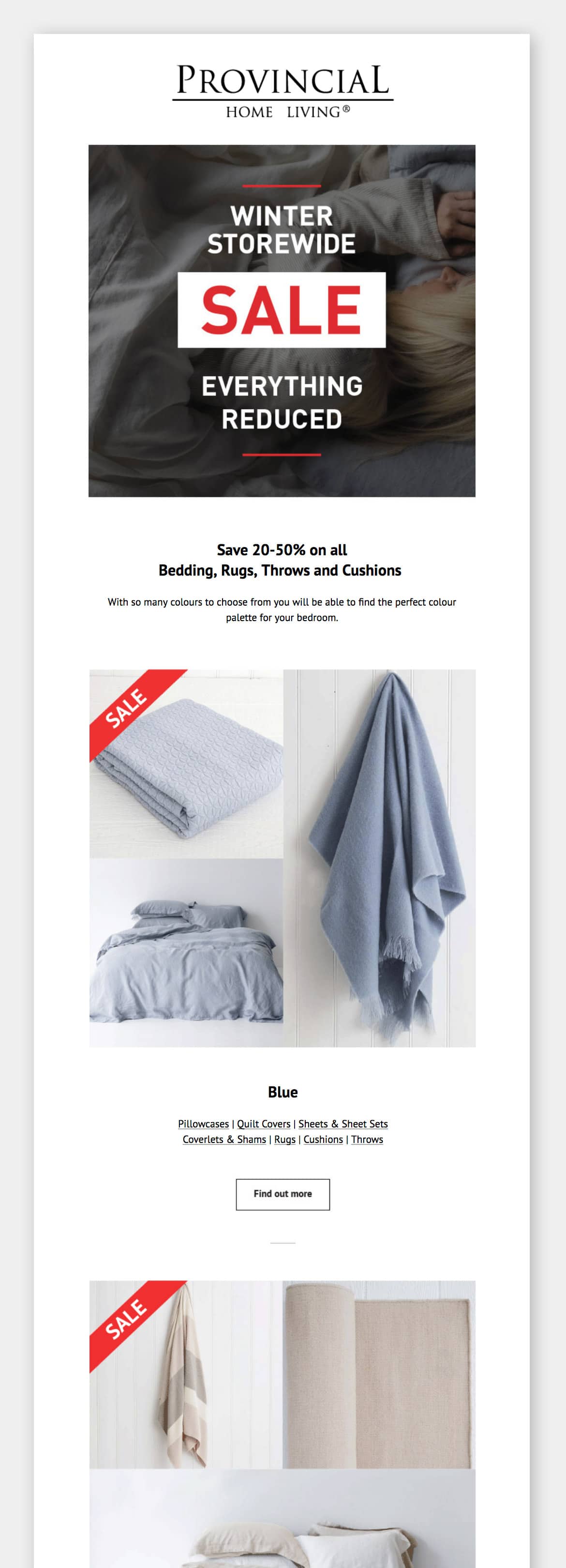 Provincial Home Living - eDM: Winter Storewide SALE