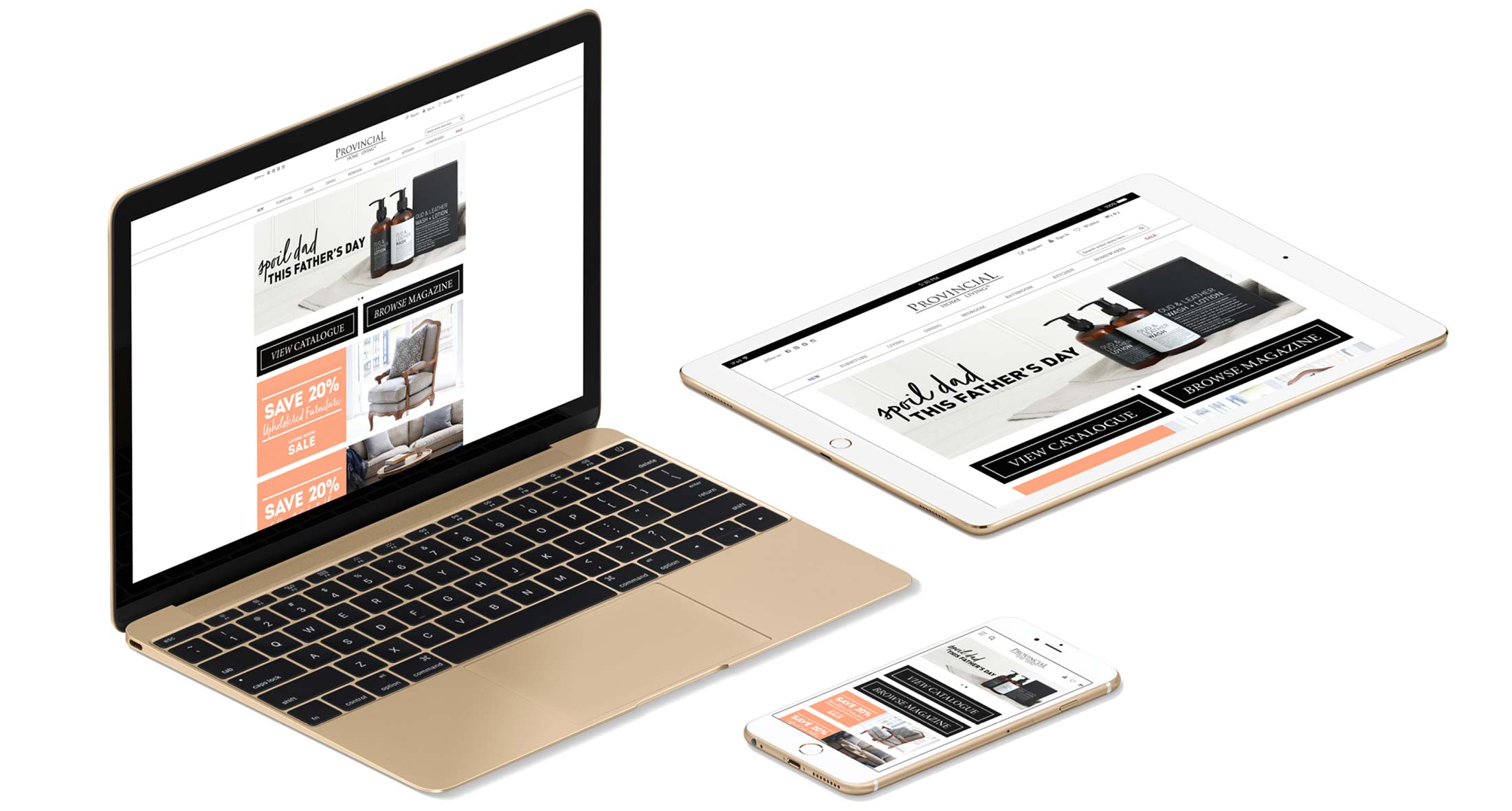 Provincial Home Living - ecommerce across digital platforms, easy to use and navigate